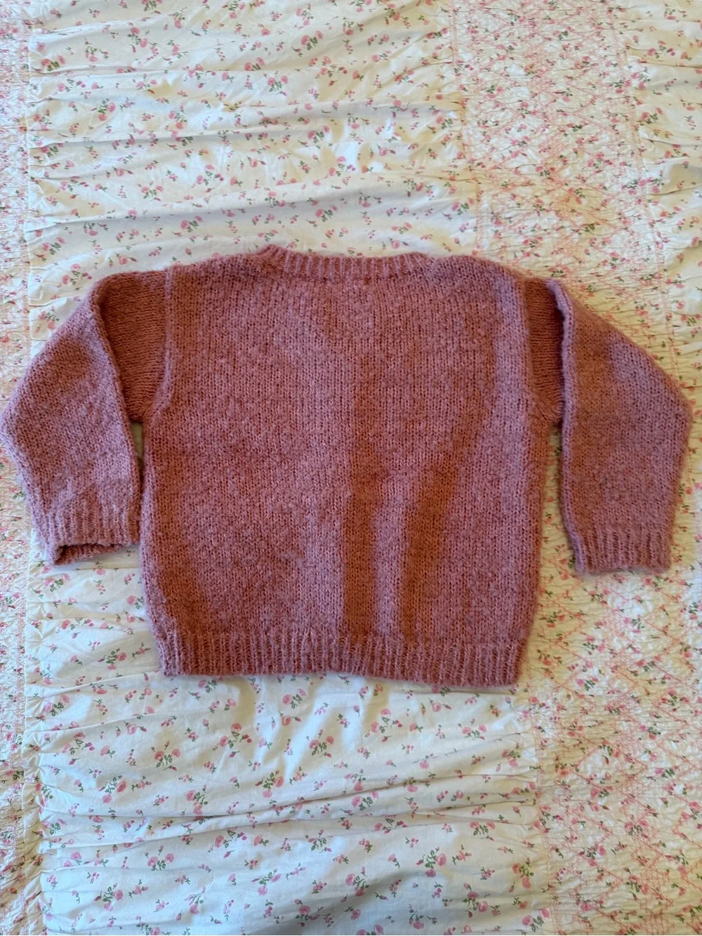 WILD WAWA Magnolia Floral Embroidered Girl’s Cardigan Sweater 5-6Y